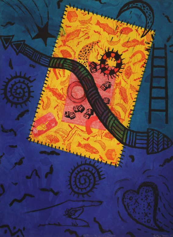 Return to Dreamtime, 1990, Etching Betye Saar, Penn Art Collection